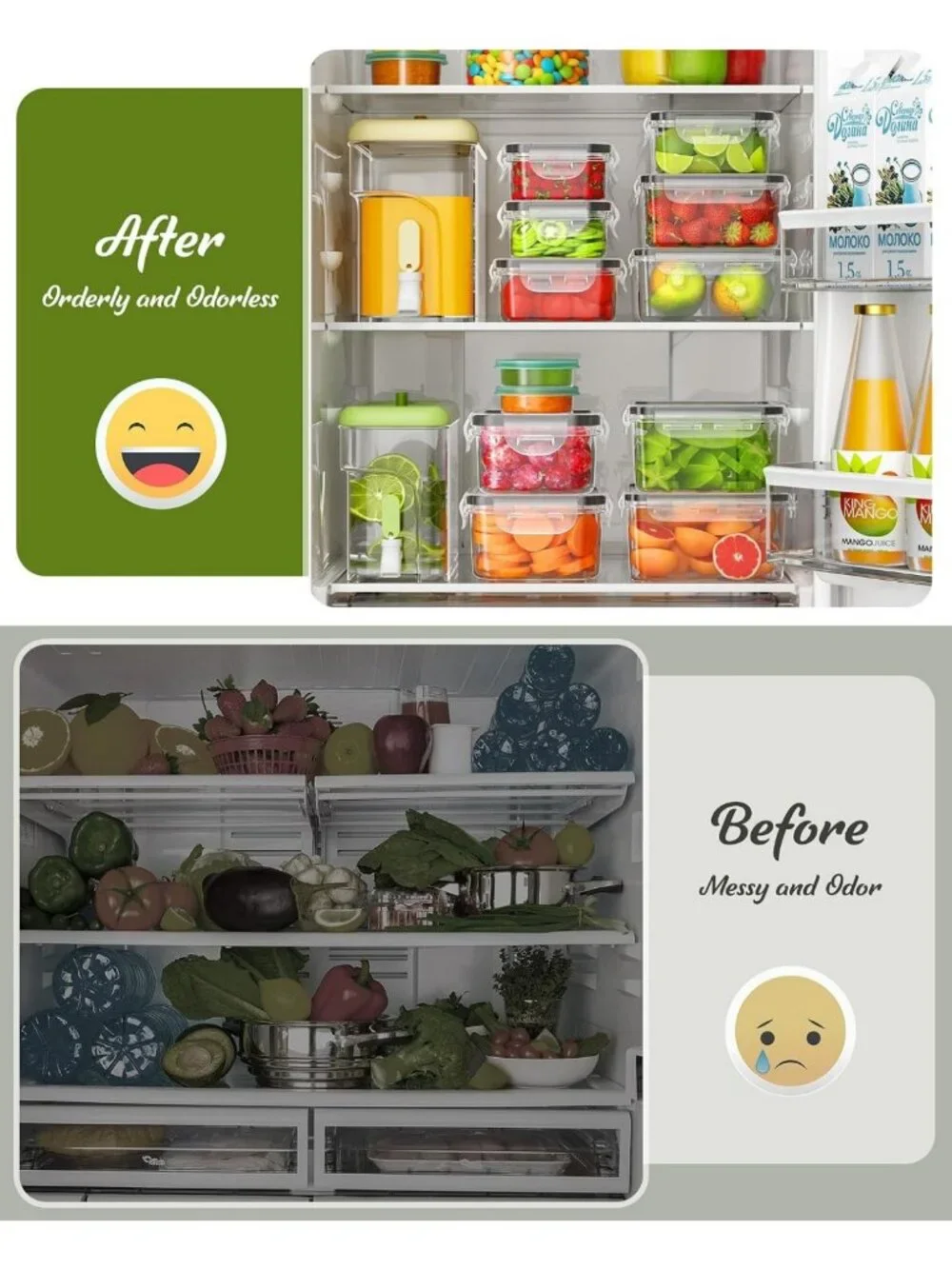 40-Piece BPA-Free Food Storage Containers Set | Leak-Proof Kitchen Organization